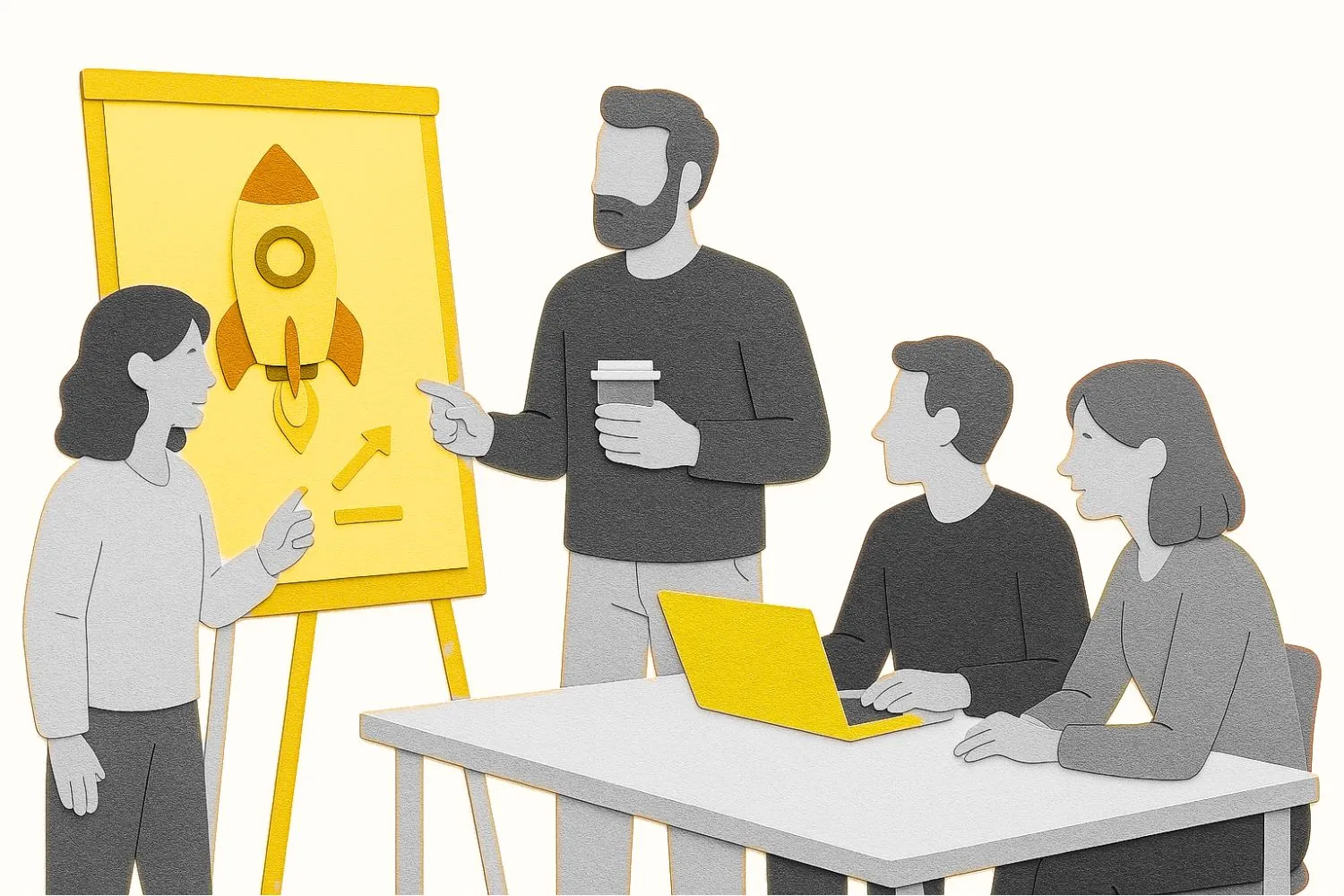 Group of startup founders at an event